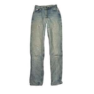 Lee VTG 80s Distressed Ultra High Waisted Tapered Mom Jeans FLAW Stone Wash 5